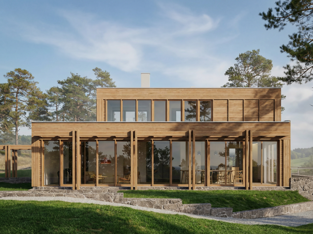 rendering ai, huvudhuset